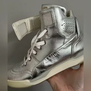 Mens Alexander Mcqueen x Puma Move Mid Metallic Silver Sneakers 361673-01 US 8.5 Puma | Shoes | Mens Alexander Mcqueen X Puma Move Amid  main image 2